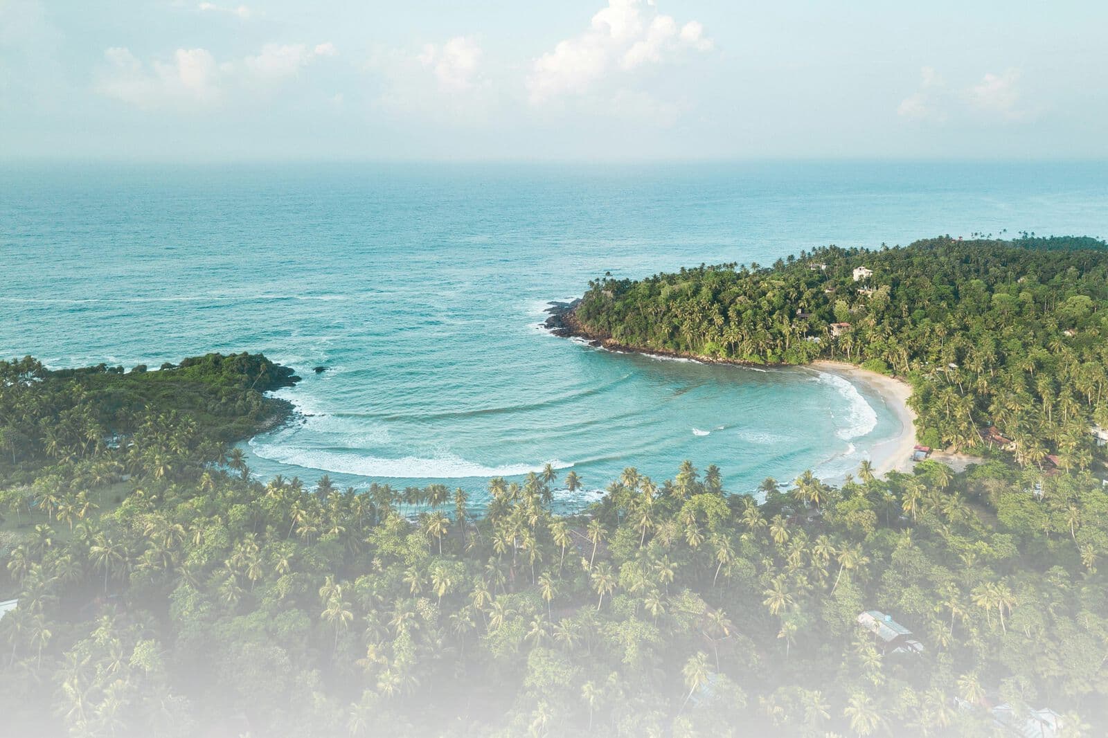 A sheltered cove backed by jungle