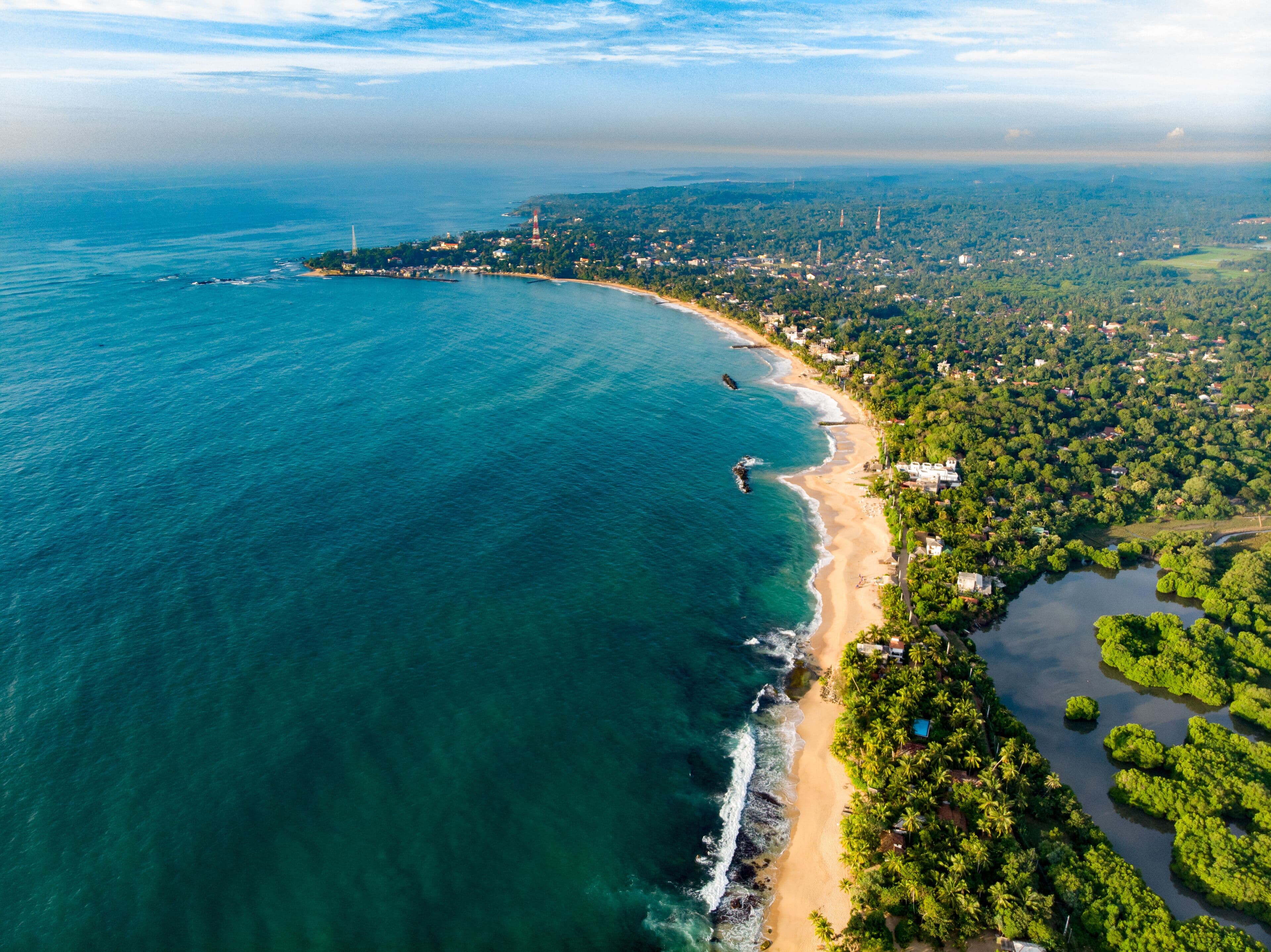 The south coast with Hambantota marked