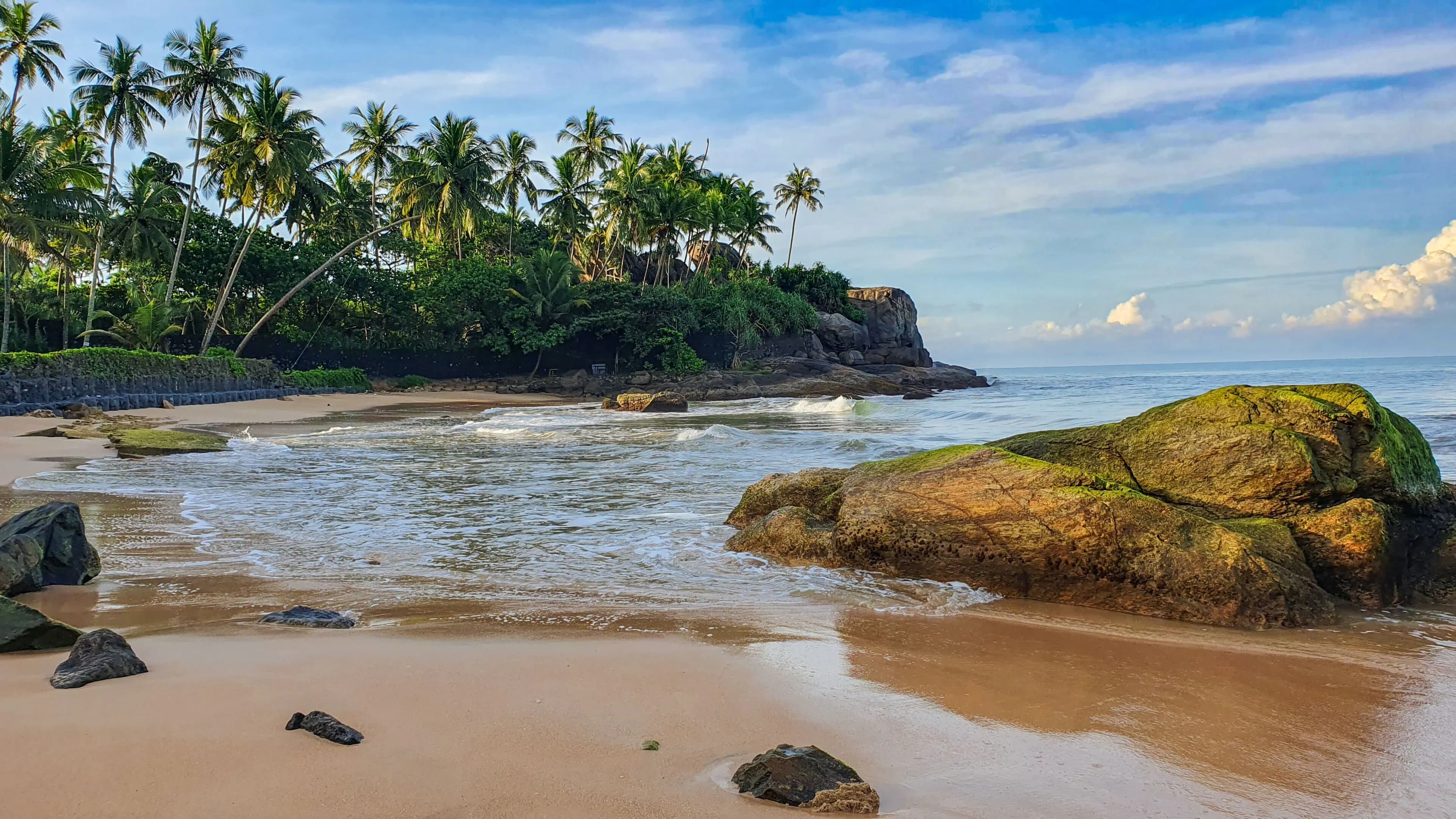 The southwest coast with Induruwa marked