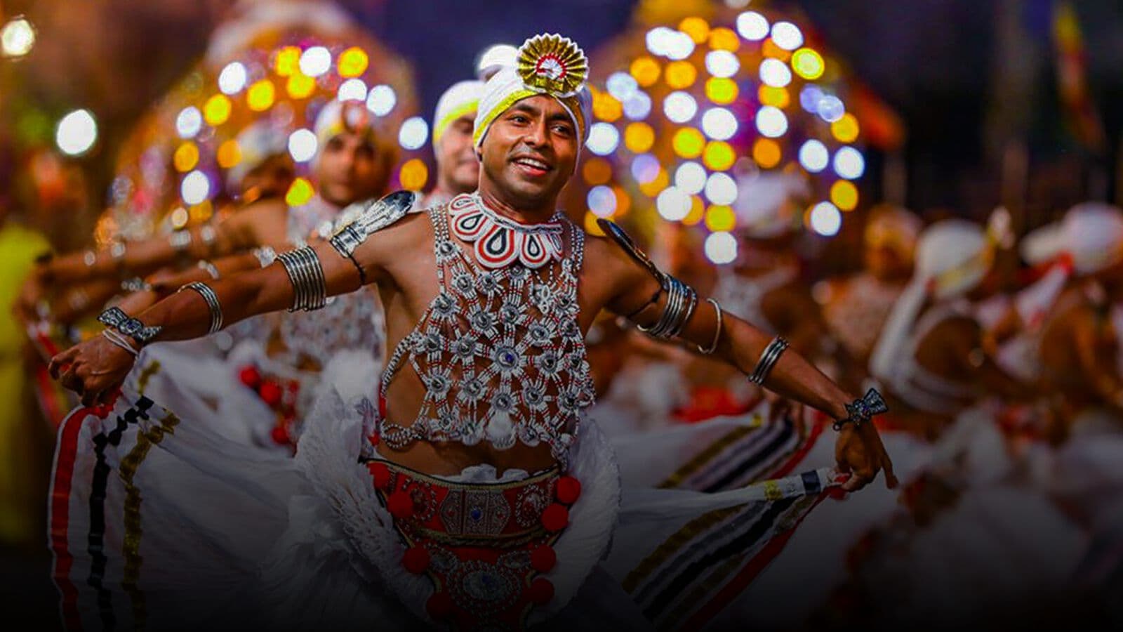 A Kandyan dancer in full costume