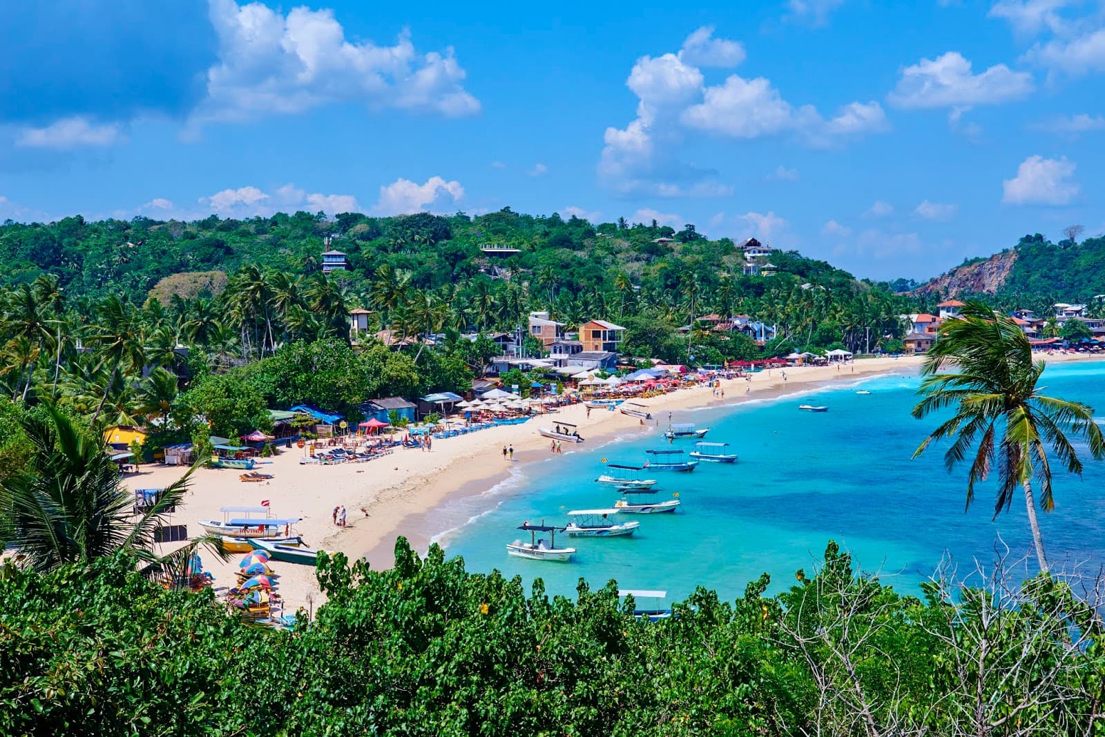The south coast with Unawatuna marked