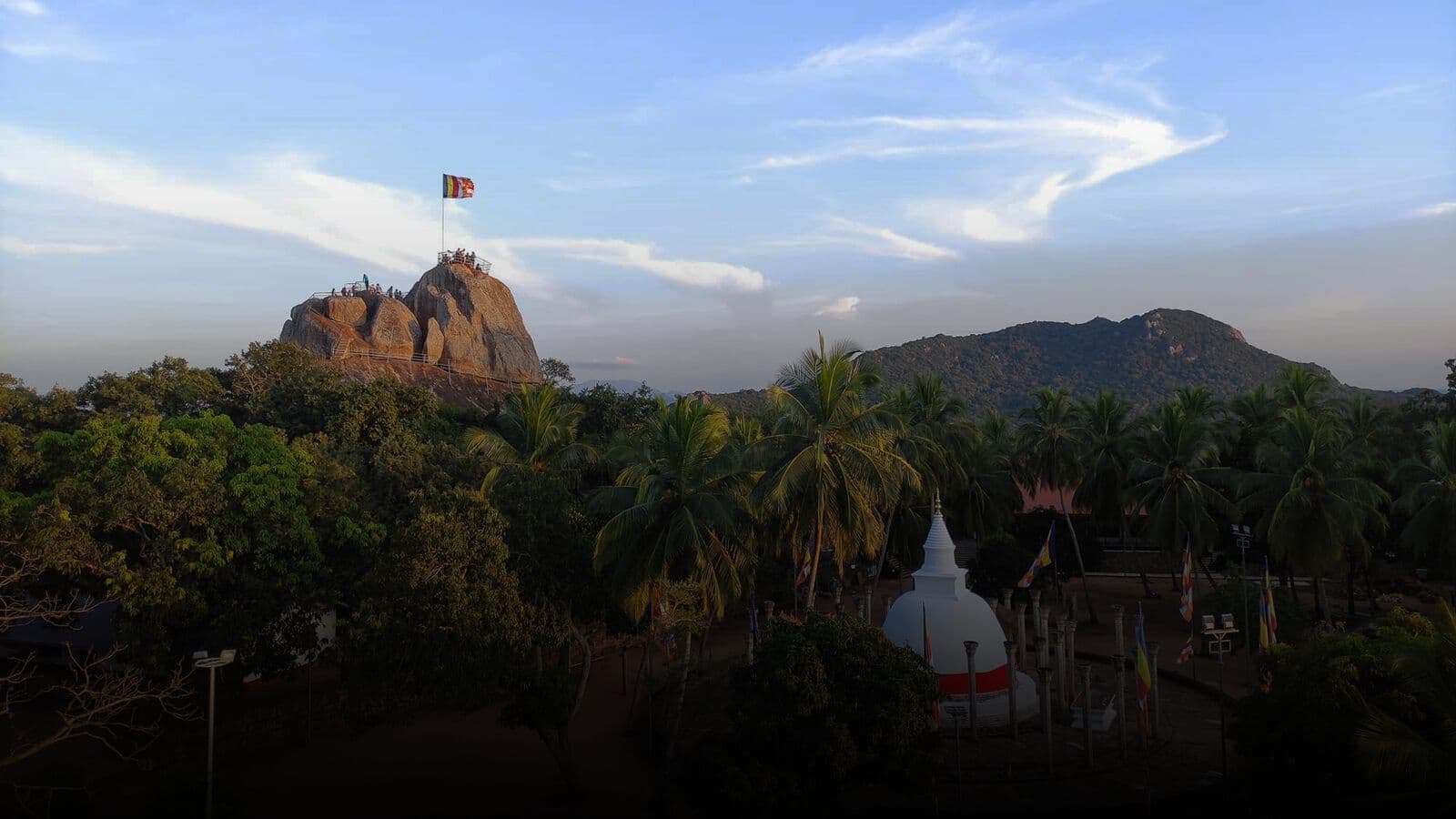 The stupa on the rock at Mihintale