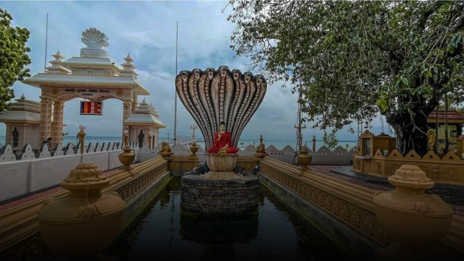 The naga-sheltered Buddha at Nagadeepa