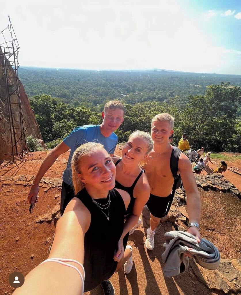 A selfie with the group partway up Sigiriya