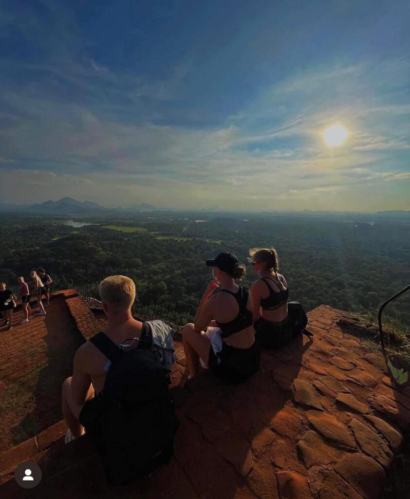 Watching the sun drop over the plain from the summit