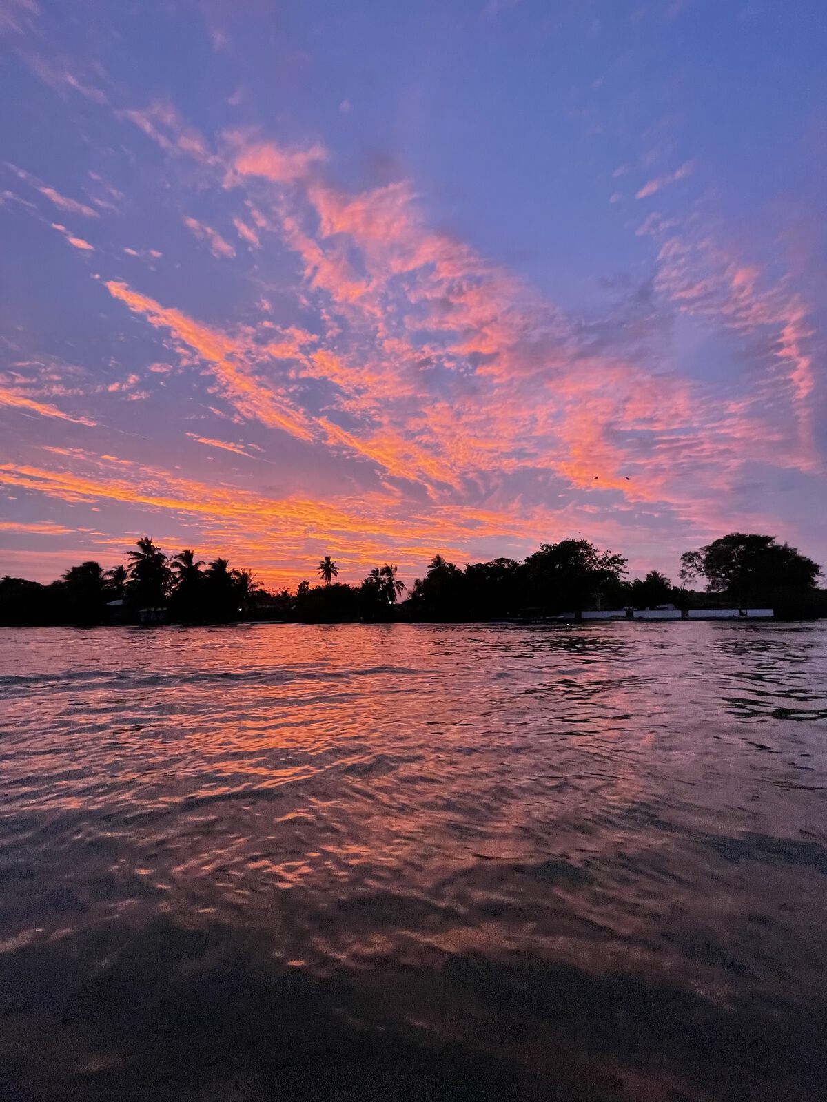 Sunset over the lagoon