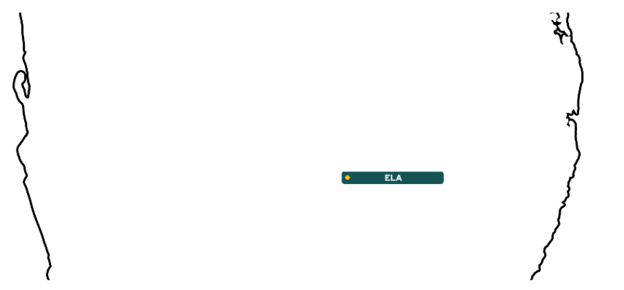 The Uva highlands with Ella marked