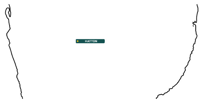 The tea country with Hatton marked